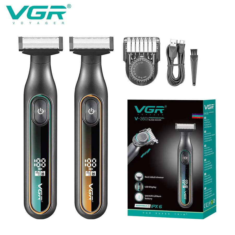 VGR Elektrorasierer für Herren, Barttrimmer, Schwarz-Gelb - Bild 4