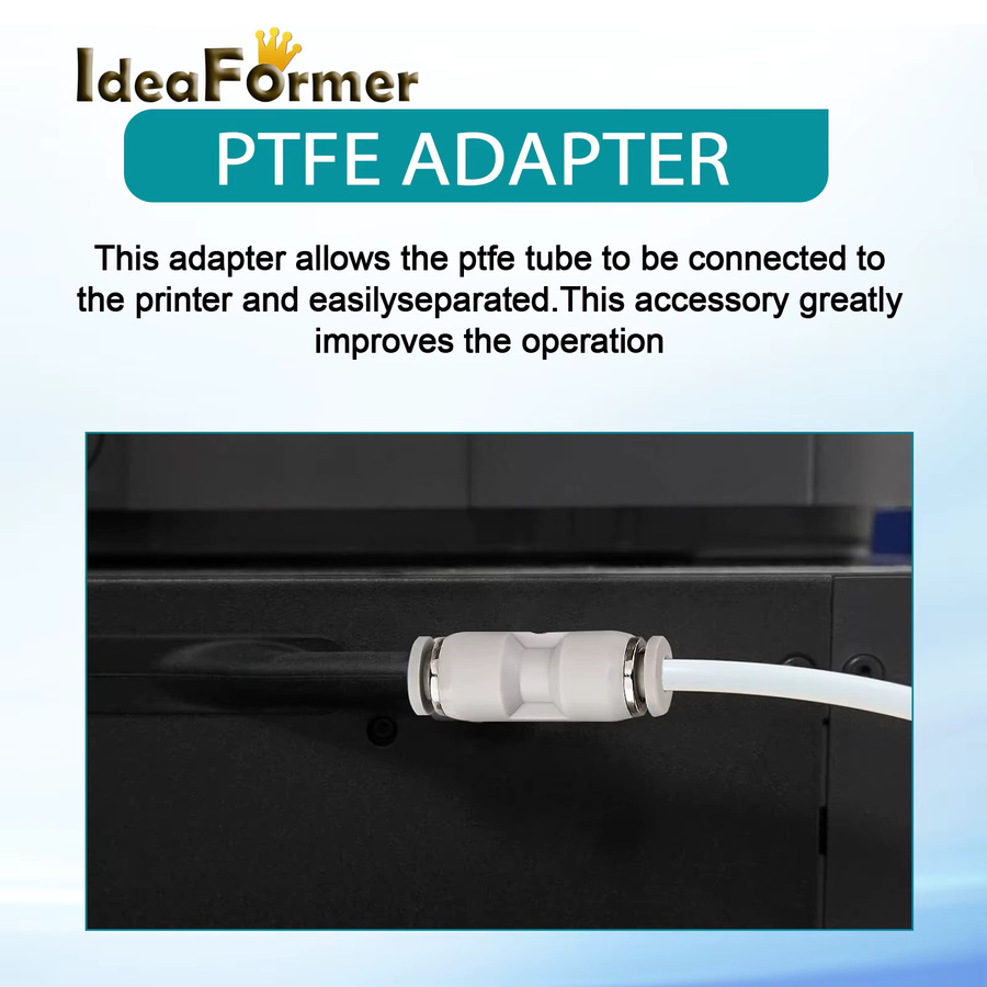 Bambu Lab PTFE Rohr Anschluss Pneumatischer Filament Splitter für 1,75mm Filament passend für P1P P1S X1 X1C X1E A1 in Weiß - Bild 2