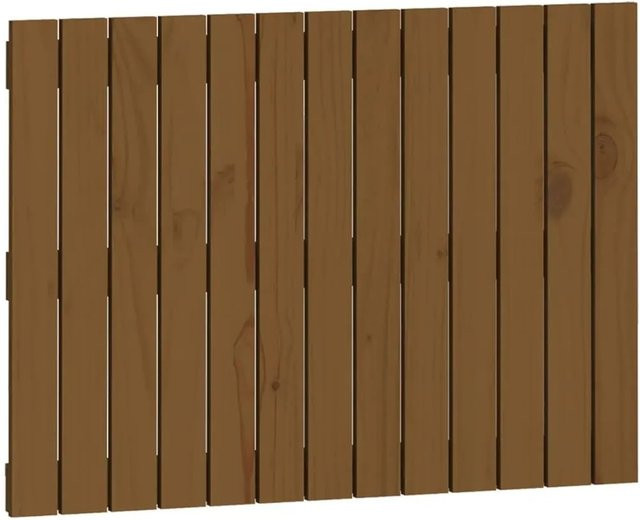 vidaXL Wand-Kopfteil aus Massivholz Kiefer in Honigbraun, B/H/T: 82,5 x 60 x 3 cm - Bild 1