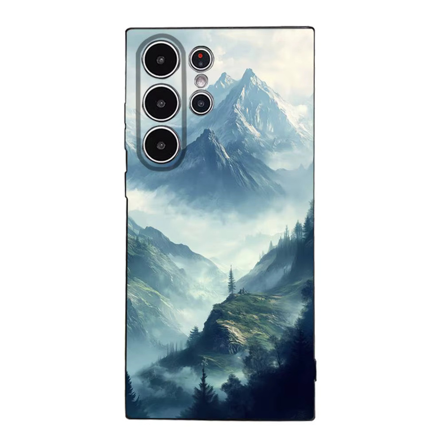 Samsung Galaxy S25 S24 S23 S22 S21 S20 Ultra Plus Handyhülle mit Berg Landschaft Malerei als mattes Softcover in Multicolor - Bild 6