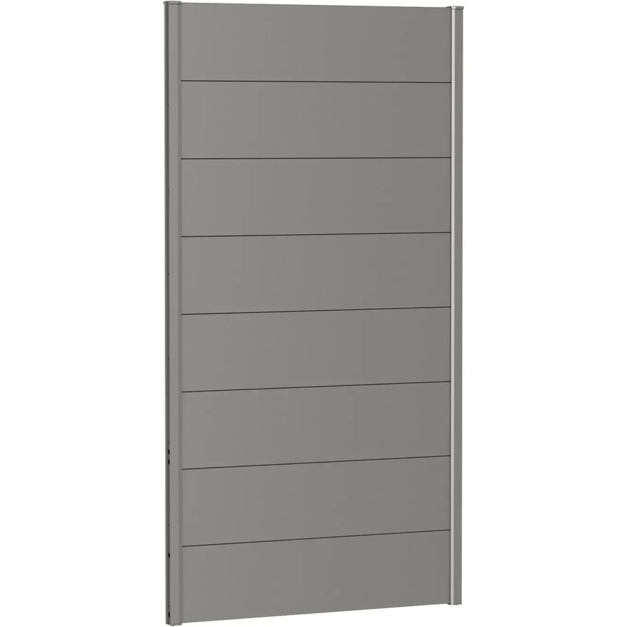 Biohort Wandpaneel Sichtschutz aus Stahlblech, feuerverzinkt und lackiert, Quarzgrau-Metallic, B: 100 cm, H: 180 cm - Bild 2