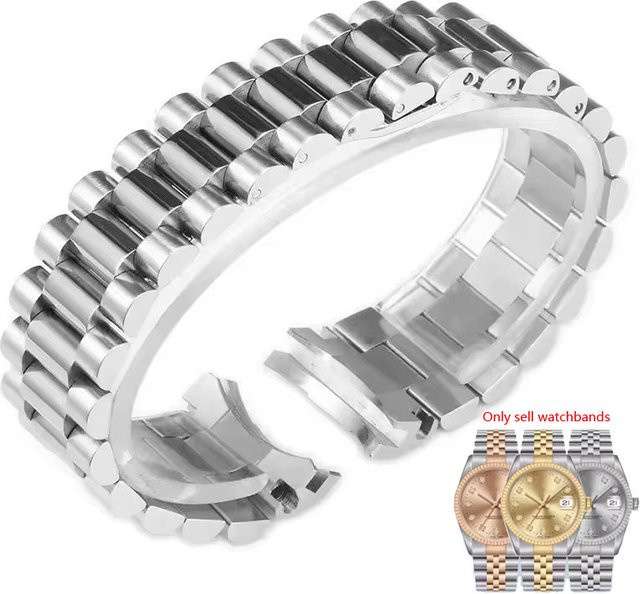 Rolex Uhrenarmband Edelstahl, Silber, 20mm, 21mm, Unisex - Bild 1