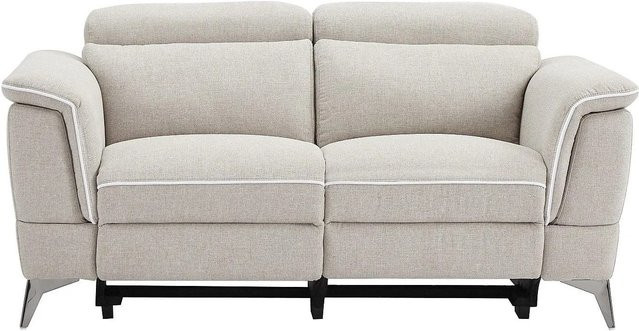 Vente-unique Relaxsofa Macari in Beige mit elektrisch verstellbarem Sitz und verstellbarer Kopfstütze, Breite: 165 cm - Bild 1