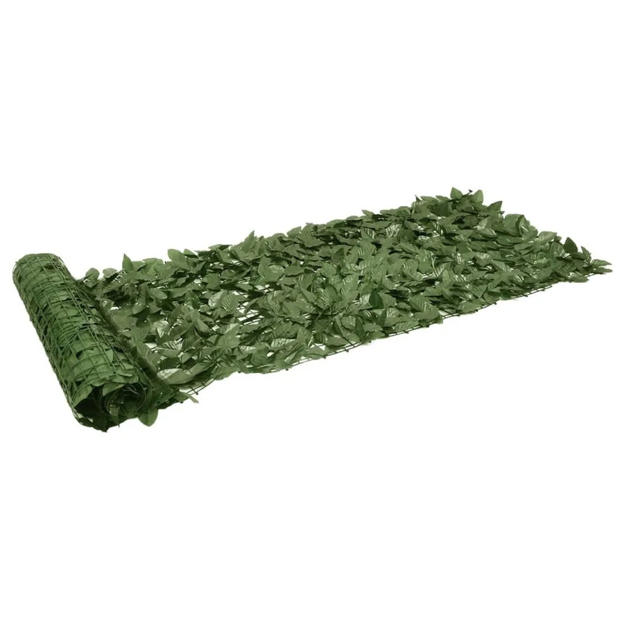 vidaXL Balkon-Sichtschutz mit dunkelgrünen Blättern aus Gewebe, Höhe: 200 cm, Breite: 75 cm - Bild 2