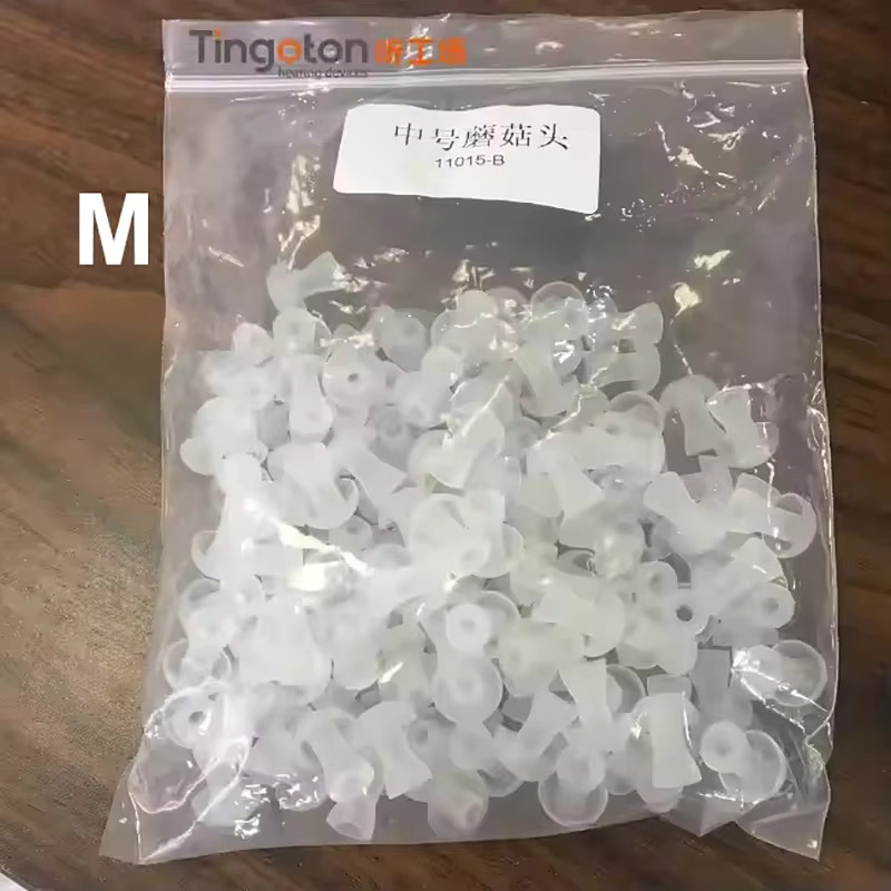 10 Stück Silikon Eartips als Ersatz-Ohrkissen für Hörgeräte und In-Ear Kopfhörer, Transparent - Bild 2