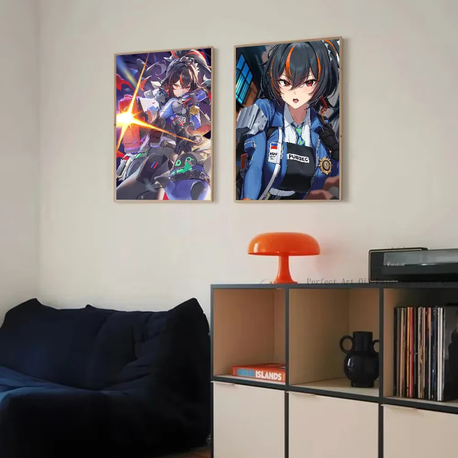 Zhu Yuan Zenless Zone Zero Spiel Poster Papierdruck für Wohnzimmer und Schlafzimmer in Mehrfarben - Bild 5