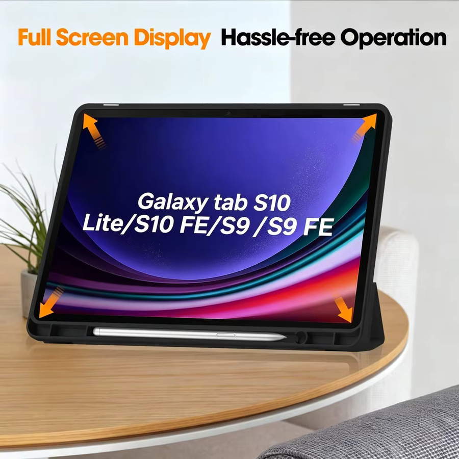 Tablet-Hülle für Samsung Galaxy Tab S10 Lite S10 FE S9 FE S8 S7 Plus FE S6 Lite S11 mit Stifthalter in Blau und Schwarz - Bild 2