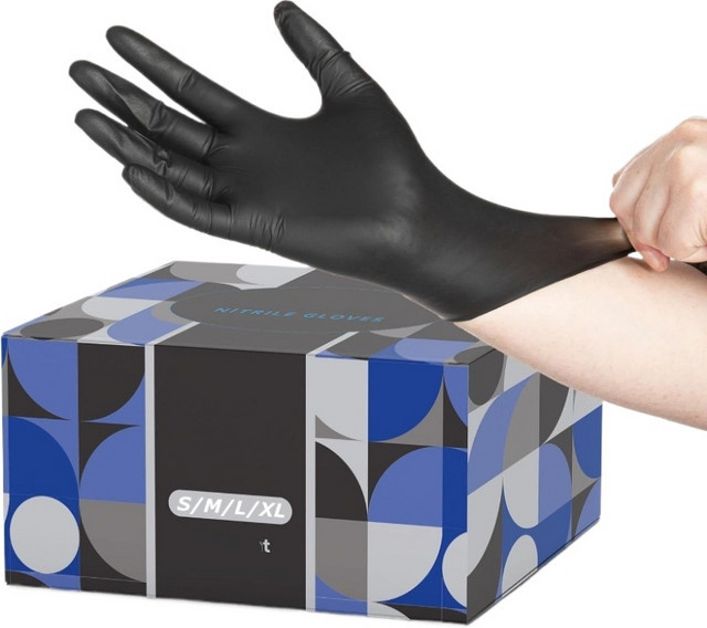 INMAICH Einweg Nitril-Handschuhe Schwarz, latexfrei und strukturiert, 4 Mil Stärke, 20–100 Stück - Bild 1