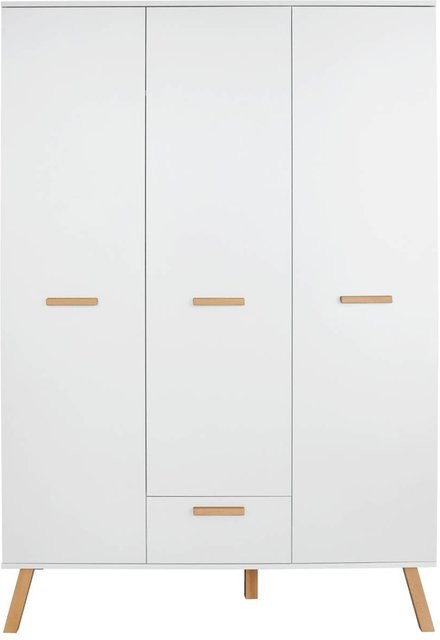 Kleiderschrank Mats von Trendteam in Weiß Matt mit Türen und Schubladen B/H/T: 130 x 190 x 60 cm - Bild 1