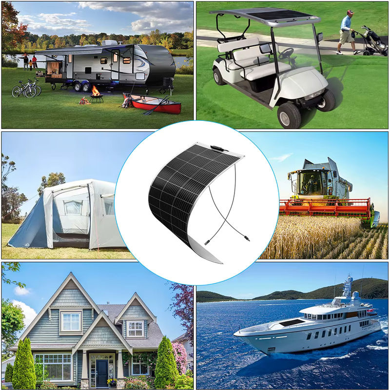 WUZECK Flexible Solarzelle 12V Photovoltaikmodul 120W Schwarz für Wohnmobile, Wohnwagen und Boote - Bild 6