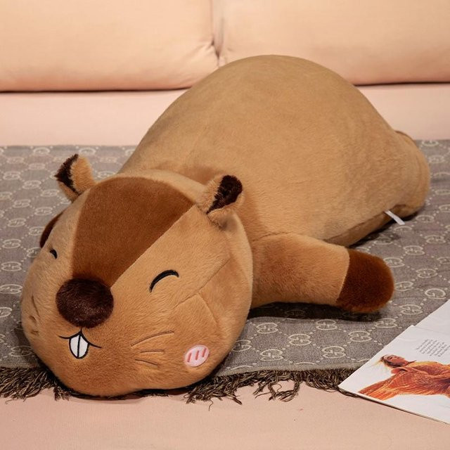 Yiran Health & Beauty Kawaii Murmeltier Plüschkissen, Plüschtier, 105cm - Bild 1