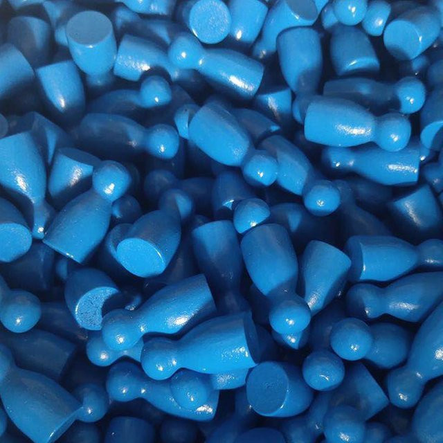 Binchi Holz Humanoide Schachfiguren, 40-teiliges Set, Blau, Zubehör - Bild 1