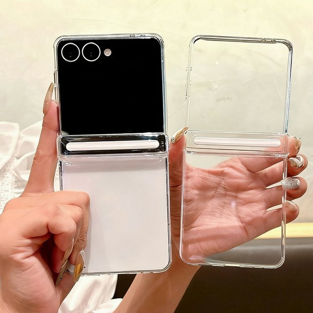 Magnetische Hartschalen-Handyhülle für Samsung Galaxy Z Flip7 FE, Flip6 und Flip5, stoßfeste transparente Abdeckung für Android-Smartphones - Bild 1