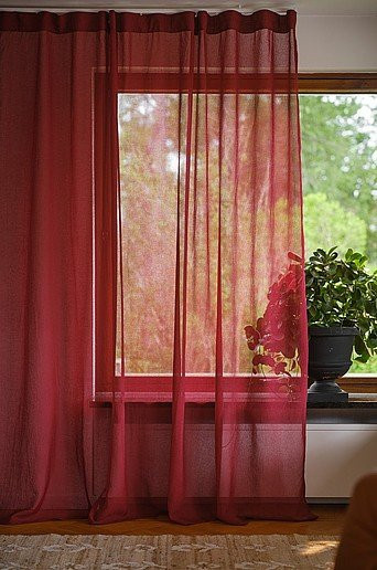Jotex CAISA Multifunktionsgardine extra breit, Rot, Höhe: 260 cm - Bild 1