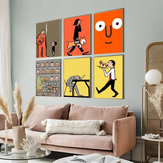 Anime J-Jean Art Jullien DIY Klebeposter abstrakte Wanddekoration mehrfarbig - Bild 1