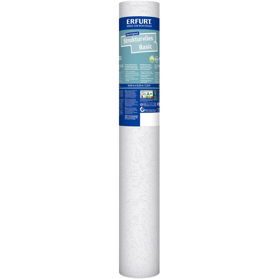 Erfurt Struktur-Vliestapete Basic 406, weiß, B: 53 cm, L: 1005 cm - Bild 2