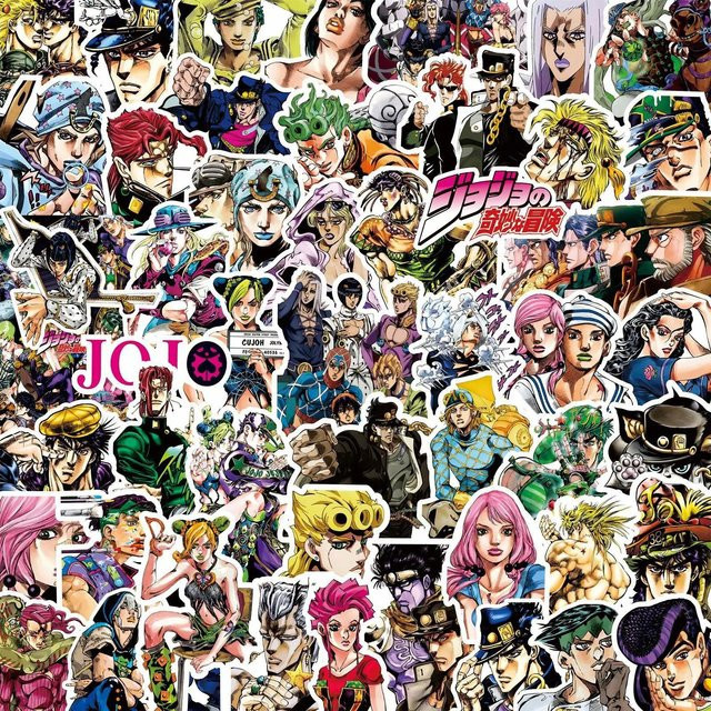 82 Stück JoJo's Bizarre Adventure Anime Graffiti Aufkleber Multicolour für Notizbücher und DIY-Projekte von Binchi Outdoor Equipment - Bild 1