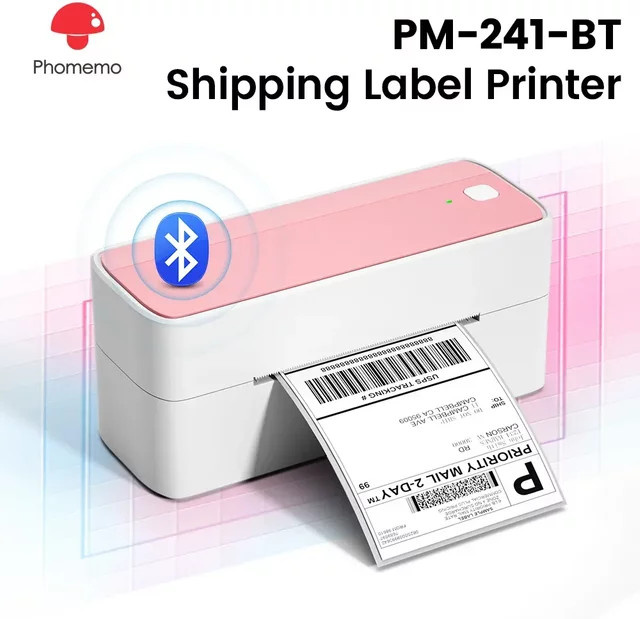 Phomemo 241 Bluetooth-Thermo-Etikettendrucker für Versandetiketten, kabellos, kompatibel mit iPhone, Android und Mac - Bild 1