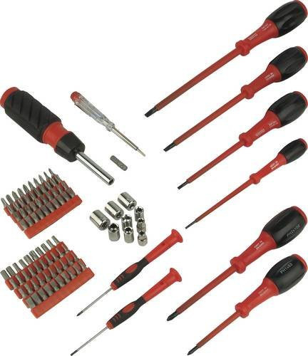 Mannesmann M11200 Reparaturset mit Schraubendreher-Bits in Rot - Bild 1