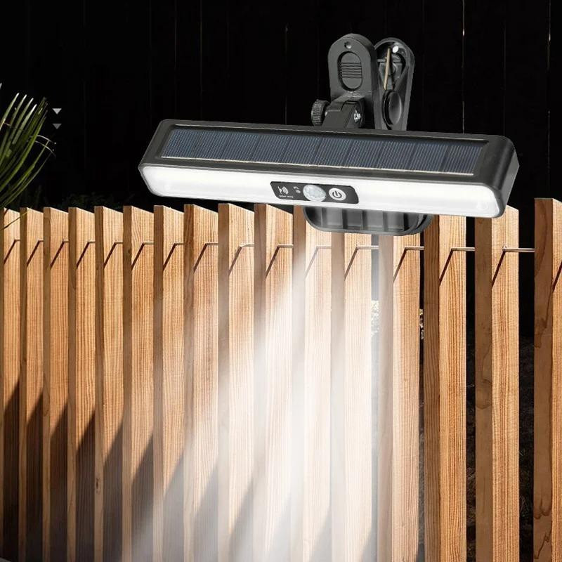 YJMP Super Lighting Clip-on Solar-LED-Außenleuchten mit Bewegungsmelder in Schwarz - Bild 3