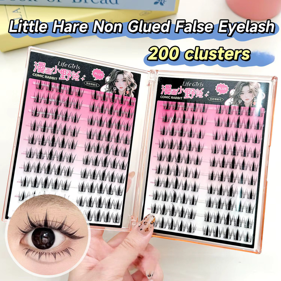 Life Girls Falsche Wimpern, 200-Cluster, natürlich, Unisex - Bild 4