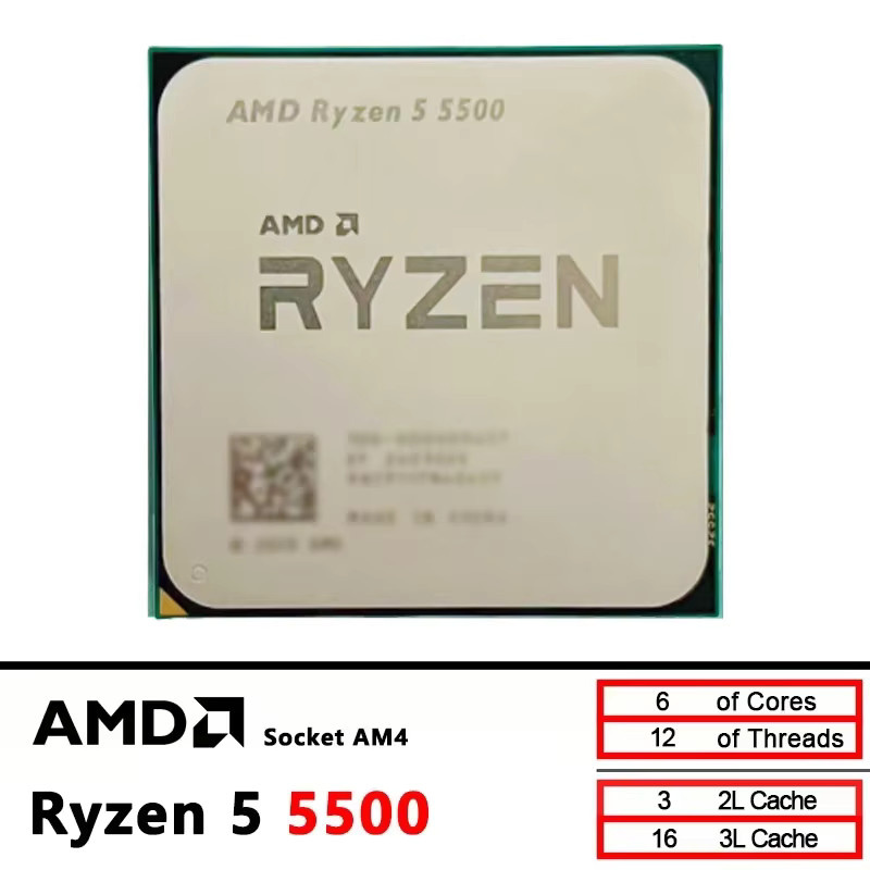 AMD Ryzen 5 5500 Desktop-Prozessor Sockel AM4 mit 6 Kernen und 12 Threads sowie bis zu 4,2 GHz - Bild 3