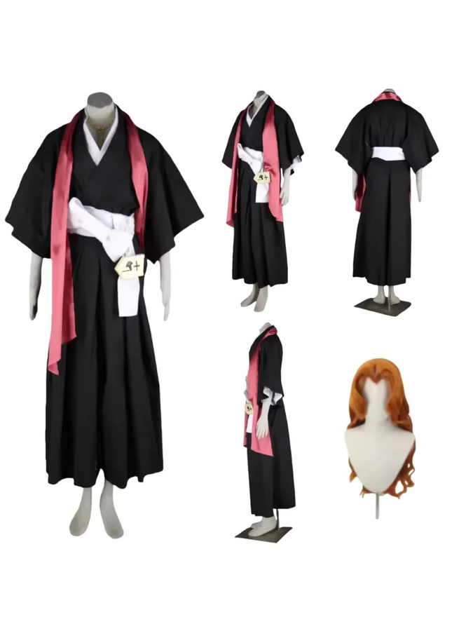 wow chan Bleach Matsumoto Rangiku Cosplay Kostüm Perücke, bunt/mehrfarbig - Bild 2