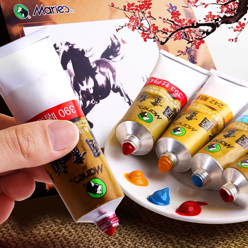 Marie's Chinesische Malpigmente für Aquarell-Sumi-Malerei, Mehrfarbig, 24 x 5 ml - Bild 5