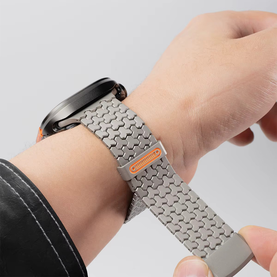 CAOWTAN Uhrenzubehör, Hülle und Armband für Apple Watch, Edelstahl, PC-Material - Bild 2