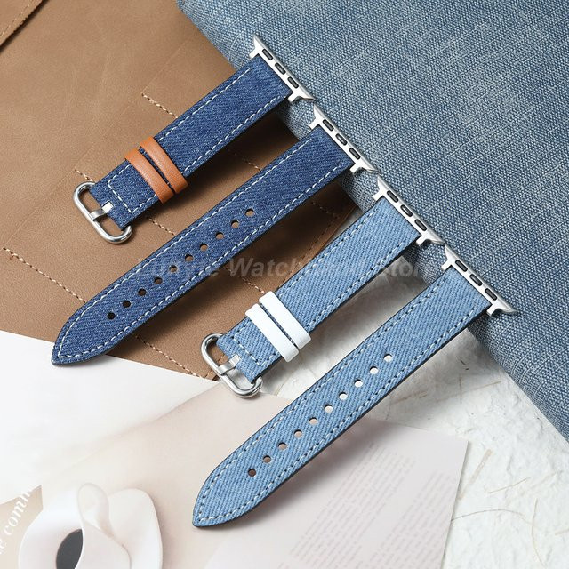 luffyte Uhrenarmband Denim-Leder, Damen, für Apple Watch - Bild 1