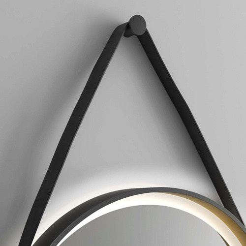 TALOS Badspiegel rund mit LED-Beleuchtung in Schwarz, B/H: 55 x 55 cm - Bild 3