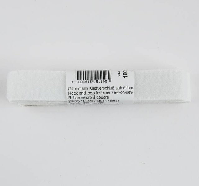 Gütermann Klettverschluss Weiß Breite: 2 cm, Länge: 60 cm - Bild 1