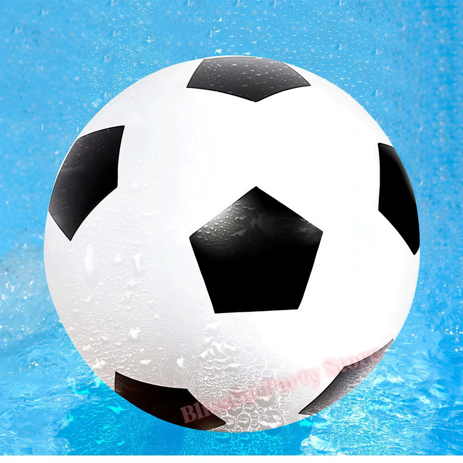 Potdemiel Aufblasbarer Fußball, Zubehör, Kunststoff, PVC, weiß - Bild 5