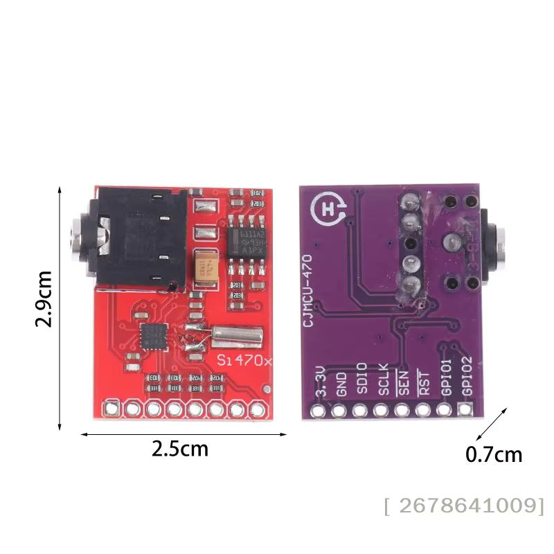 CJMCU-470 Si4703 FM-Radioempfänger Breakout-Board Stereo RDS-Tuner Evaluierungsmodul mit I2C-Schnittstelle in Multicolour - Bild 2