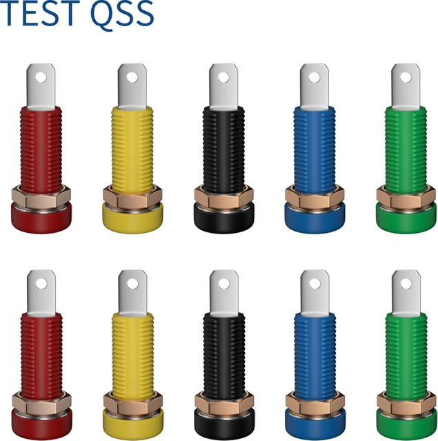 QSS 10er Set Bananenstecker und Buchsen 4mm Multicolour Elektrische Terminal Stecker für DIY Testzwecke - Bild 1