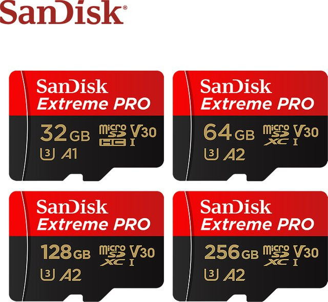 SanDisk Extreme Pro MicroSD Speicherkarte V30 A2 U3 C10 für 4K Video und hohe Übertragungsraten bis 200 Mbit/s - Bild 1