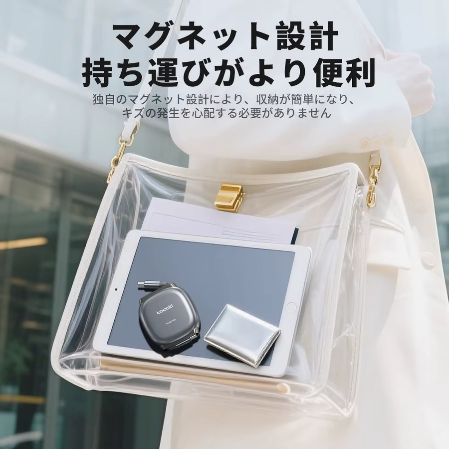 Toocki USB-C zu USB-C Teleskopkabel mit 100 W Leistung und 480 Mbit/s Hochgeschwindigkeitsübertragung - Bild 2
