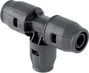 Geberit PushFit T-Stück reduziert aus Kunststoff, B/T/H: 20 x 16 x 20 mm - Bild 1