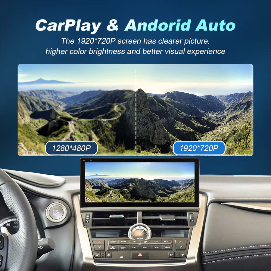NUNOO Autoradio mit Wireless CarPlay und Android Auto für Lexus NX NX200 NX200T NX300h NX300 (2014-2017) Multimedia Player mit GPS, 4G, WiFi und DSP in Schwarz - Bild 4