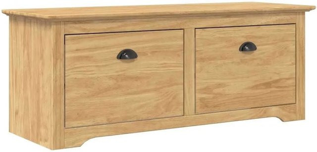 vidaXL Flurbank BODO in Honigbraun aus Spanplatte, B/T/H: 118 x 40 x 50 cm - Bild 1