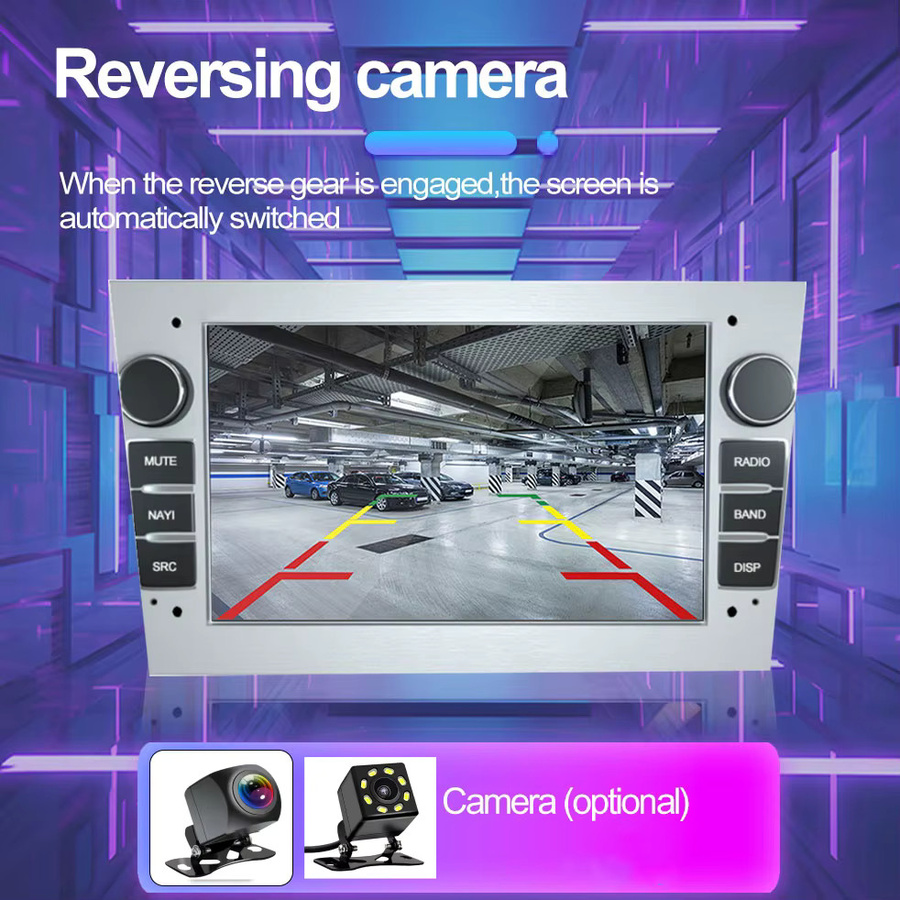 Icreative Android Autoradio mit 7 Zoll Display und Carplay für Opel Astra H, Vectra, Antara, Zafira, Corsa, Vivaro, Meriva, Signum in Silber - Bild 4