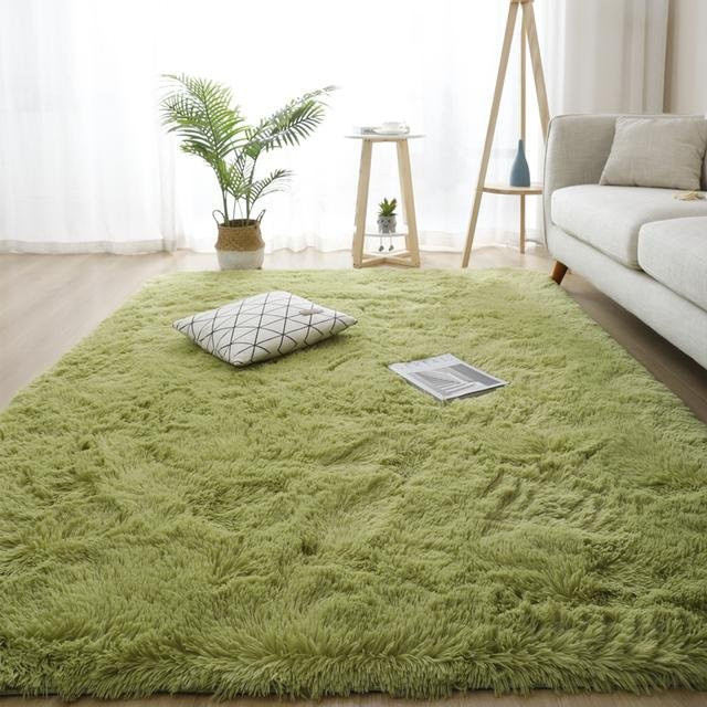 Yiran Furniture Flauschiger Teppich in Grau, Rechteckiger Langflor-Bodenbelag für Wohnzimmer, Schlafzimmer oder Kinderzimmer, B/T: 140 x 230 cm - Bild 1