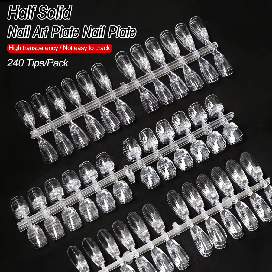 Clou Beaute Nagelverlängerung Acryl-Nägel-Set, Mandelform, 240 Stück, glänzend - Bild 5