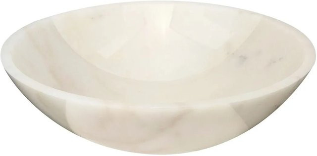 Swiss Aqua Technologies Aufsatzwaschbecken Waschschale aus Naturstein in Weißer Marmor, B/T/H: 43 x 43 x 13,5 cm - Bild 1