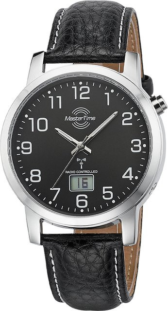 Master Time Herrenuhr, Analog-Digital, Quarz, Edelstahl, 41 mm, Schwarz - Bild 1