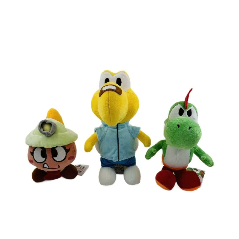 TAKARA TOMY Super Mario Paper Mario Stil Flaches Plüsch-Set, 2D Yoshi, Goomba, Koopa Troopa Stoffpuppen, Set / Bundle - Bild 2