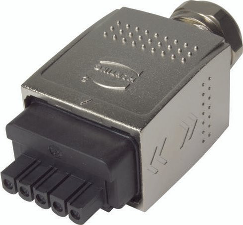HARTING Steckverbinder-Set 09354330401 aus Messing in Grau mit 5 Polen - Bild 1