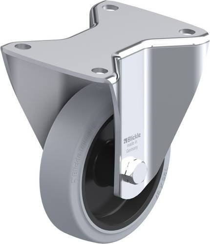 Blickle Bockrolle BH-POEV 125R-3-SG in Schwarz-Grau mit 125 mm Rad-Durchmesser und 250 kg Tragfähigkeit - Bild 1