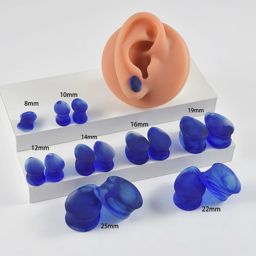 Ohr Expander, Blau, Bunt, Piercing Schmuck - Bild 4