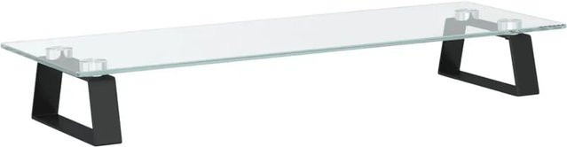 vidaXL Monitorständer aus Hartglas und Metall in Schwarz, B/T/H: 60 x 20 x 8 cm - Bild 1